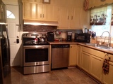 Kitchen with kuerig coffee pot   regular coffee pot