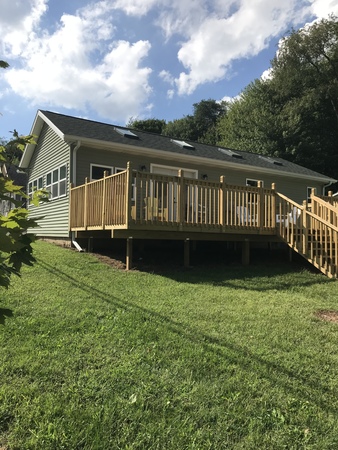 Large deck with great view of the lake.