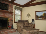 Easy chair and ottoman  capiz shell lamp