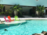 Pool colorful chairs