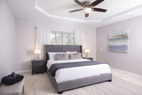 Serene bedroom with modern accents