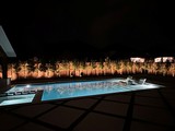 Backyard at night
